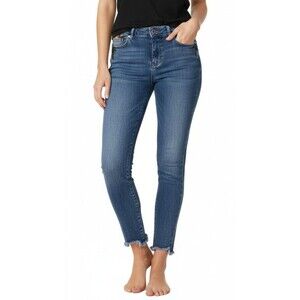 Zara Jeans Z1975 Womens Size 4 Basic Denim Embroidered Skinny Light Wash